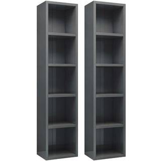 CD-reoler 2 stk. 21x16x93,5 cm spånplade sonoma-eg