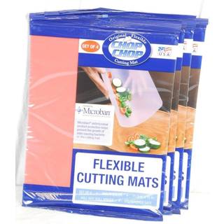 Klip n 'tragt Multi-Color Fleksibel plastskærebord Mats 4 Pack lavet i USA Farvet kodet BPA gratis 11,5 x 15