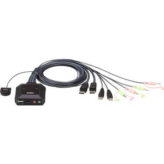 ATEN 2-Port USB DisplayPort Cable KVM Switch
