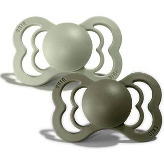 Bibs Pacifier Supreme Silicone Size 1 Ivory/Blush (2 stk)