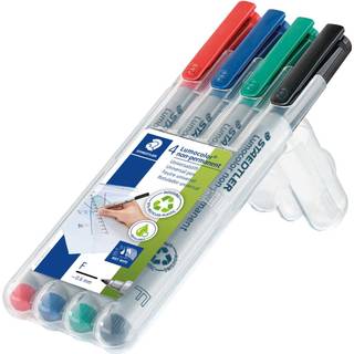 Staedtler Lumocolor Non-P F 0,6mm 4 ass/boks