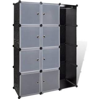 modulskab med 9 rum 37x115x150 cm hvid