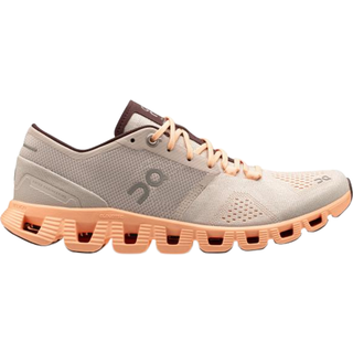 On Cloud X Neutral Running Shoe Women - Silver, Beige, Size 4 - silver