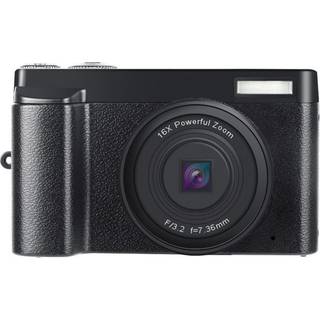 Digitalkamera 48 MP, 1080p HD, 16x zoom, flip screen Sort