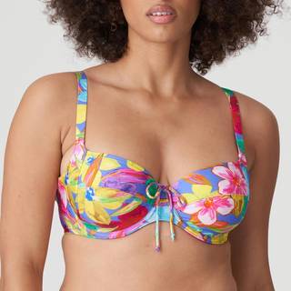 PrimaDonna Sazan Full Cup Bikini Top - Blue Pattern - F 75