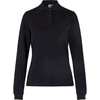 ID 0545 Langærmet poloshirt stretch dame Oliven M