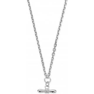 ChloBo Silver Balanced Aura T-bar Necklace - 40cm