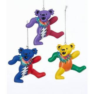 Grateful Dead Gd1181st Bear Christmas Ornaments Set 3 Piece