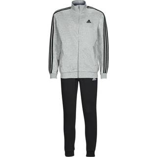 Basic 3-Stripes French Terry træningsdragt - Medium Grey Heather / Black - L