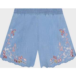 ChloÃ© Kids Broderie anglaise shorts - blue - Y 10