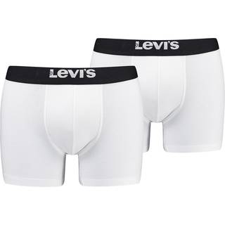 Levis 2-pak Men Solid Basic Boxer Brief - White/Black - Small