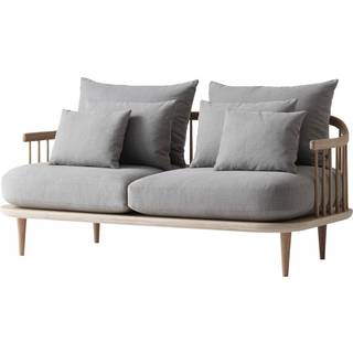 &Tradition Fly SC2 sofa stof Hot Madison 094 lysegrå, hvidolieret egetræ
