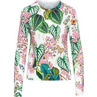 Oscar de la Renta Floral cotton-blend knit cardigan - multicoloured - XL