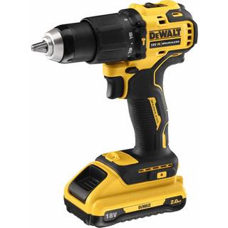 DEWALT DCD709D2T-QW Bore-/skruemaskine, Li-Ion, 65Nm, brushless + Kuffert +2x batterier Li-Ion, 18V, 2Ah + oplader