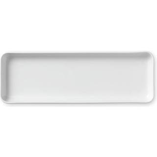 Hvid Riflet Tapasfad, 12,5x36 cm