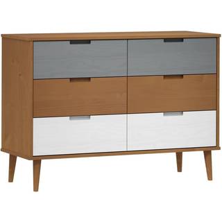 sengebord MOLDE 113x40x80 cm massivt fyrretræ grå