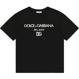 Dolce&Gabbana Kids Logo cotton jersey T-shirt - black - Y 8
