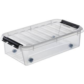 Plastikkasse Smart Store 35 liter 72x40x19cm med låg og hjul klar