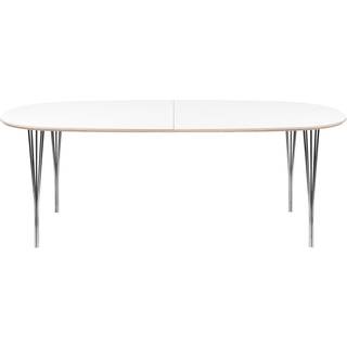Haslev Symphony 78 Spisebord 105x200 t / Chrome - Spisebord & Barbord Laminat Hvid - SYMH78-LAOA-SP00CR74