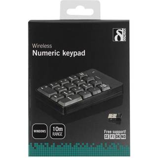 Deltaco Wireless Numpad Black - Numpad - Sort