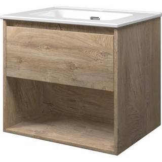 Sanibell Proline møbelsæt 60x46cm rå eg 1 skuffe, åben hylde