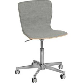 Magnus Olesen Seating - 'Butterfly Swivel', grey in Grey Aluminum / Oak / Fabric
