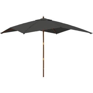 Haveparasol Med Træstang 300X300X273 Cm - Antracitgrå