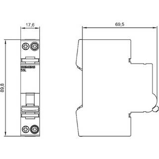 Siemens Mcb com 230v 6ka, 1+n, b20