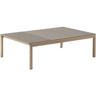 Muuto Couple Coffee Table 2 Plain i Wavy 84.5 x 120 - Lys Blå/Mørk Eg Taupe/Oak