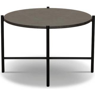 HANDVÄRK Furniture Round Coffee Table 60 Black Frame Dark Grey Marble