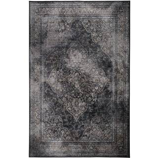 DUTCHBONE Robust gulvtæppe, rektangulær - sort bomuld, polyester, viskose (170X240)