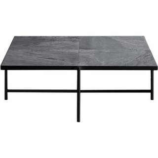 HANDVÄRK Furniture Coffee Table 90 Black Frame Light Grey Marble