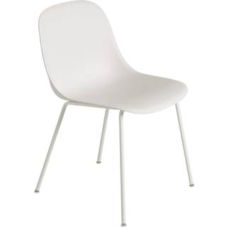 Muuto Fiber Spisebordsstol Hvid Uden Armlæn Stål