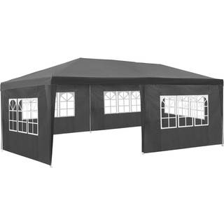 Havepavillon Vivara 6x3m med 5 sidepaneler - grå