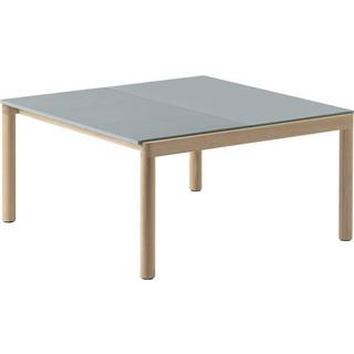 Muuto Couple Coffee Table Plain 80 X 84 - Taupe/Mørk Olieret Eg Light Blue/Oak