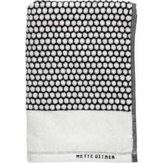 Mette Ditmer Grid gæstehåndklæde 38x60 cm 2-pak Sort/Offwhite