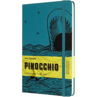 Moleskine Limited Edition Pinocchio Notebook Hard Cover Large (5 """" X 8.25 """") Desteret/foret hundefisken 240 sider