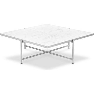 HANDVÄRK Furniture Coffee Table 90 Stainless Steel Frame White Marble