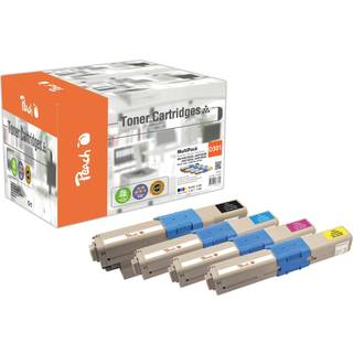 Peach-lasertoner passer til 44973536-serien Laser Toner MultiPack Bk/C/M/Y til OKI