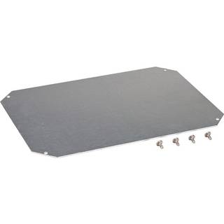 Fibox Montagepladeelforsinket stål,for 500x400
