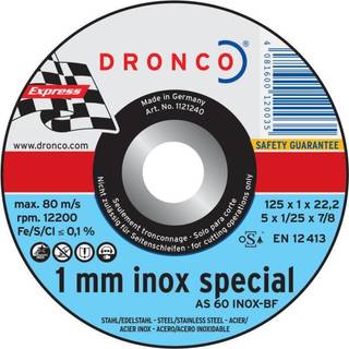 Dronco Skæreskive AS 46 Inox Special 180x1,6x22,2 mm, försänkt nav