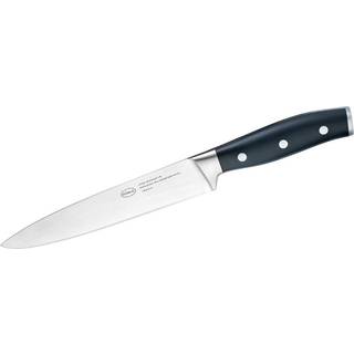 Rösle Tradition Fleischmesser 18 cm - CVM-Messerstahl mit POM-Kunststoffgriff - Braun,Silber