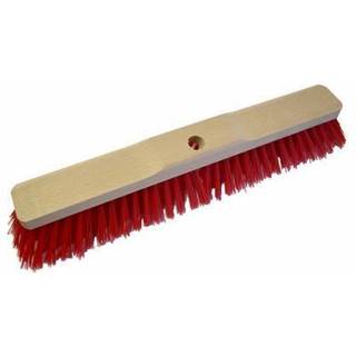 Egen Import Rød poly gadekost 50 cm. korte børster