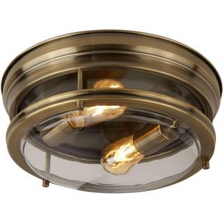 Loftlampe Edinburgh i antik messing