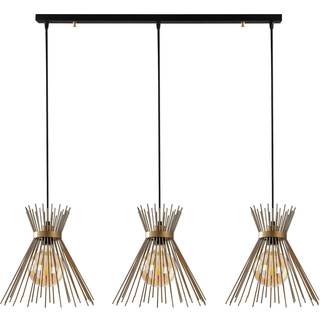 Hængelampe Kirpi 3089 3-fg. lineær Ø34cm guld