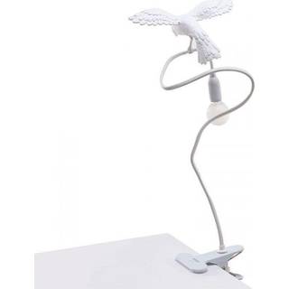 Seletti Sparrow Cruising Bordlampe Med Klemme Hvid