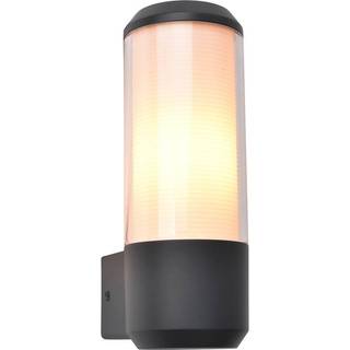 LUTEC HEROS udendørs væglampe, H26,2 cm, E27, mørk grå