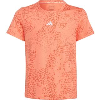 adidas Junior Run Tee 140 - Rød T-shirt med Reflekser, Åndbar & Aeroready