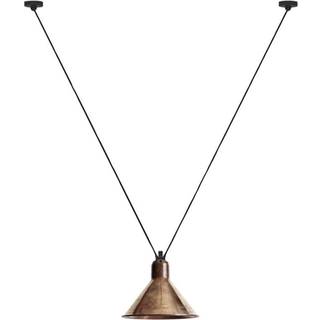 Lampe Gras - 323 XL Pendel Conical Raw Copper/White