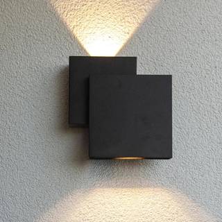 LUTEC RIALTO udendørs LED væglampe, up/down, IP44, sort